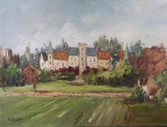 Etienne Bellan (1922-2000) - Olio della metà del XX secolo, Il castello