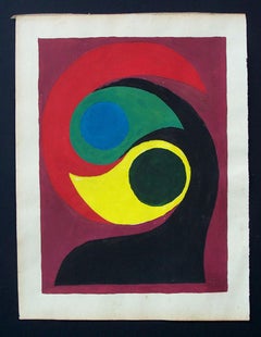 Composition on Violet Background