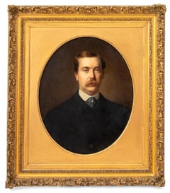 Etienne Billet Portrait de William H. Fitch huile sur toile