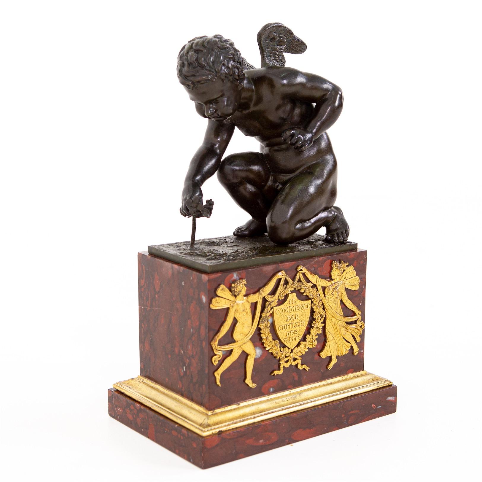 Étienne Blavet Bronze Putti 'Deux Amours', France, c. 1810 6