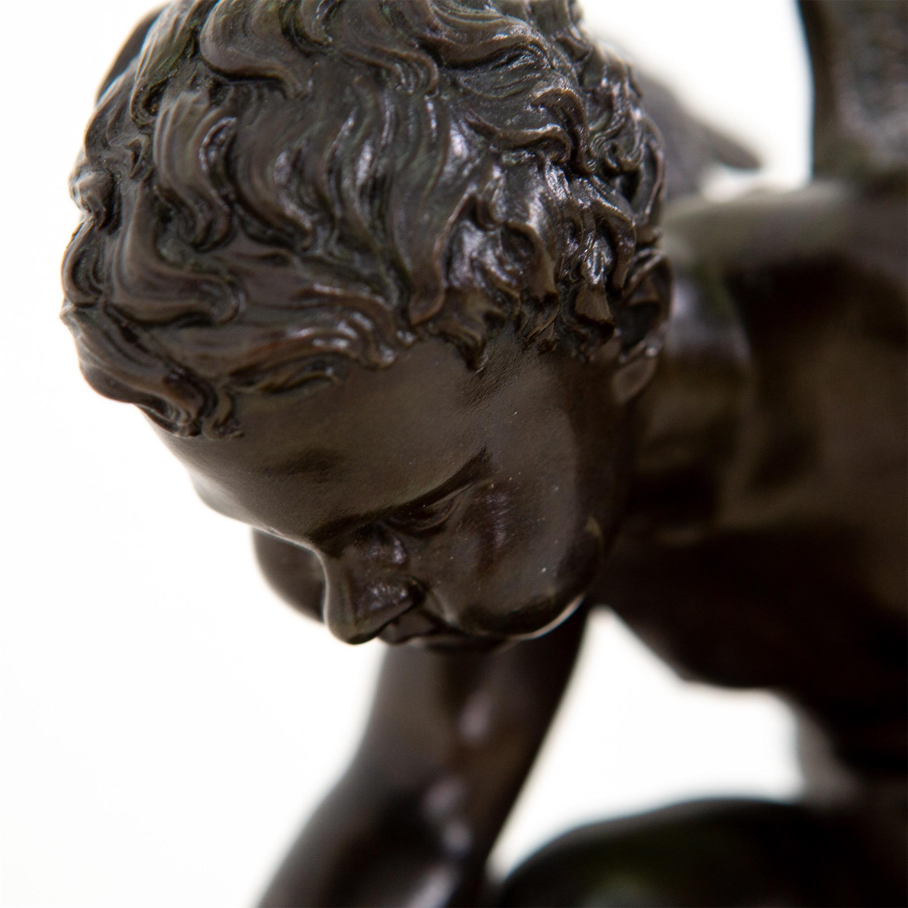 Étienne Blavet Bronze Putti 'Deux Amours', France, c. 1810 8