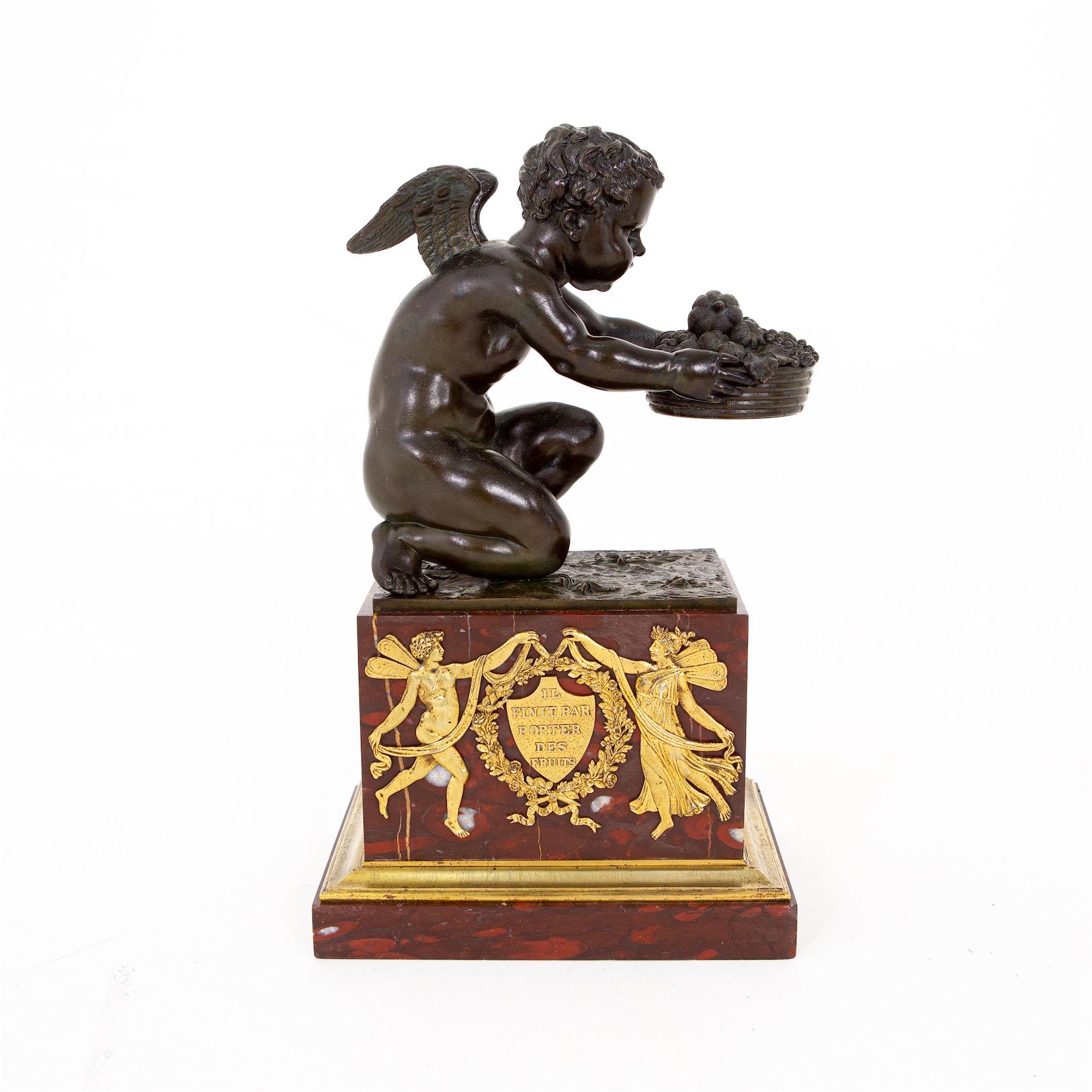 Étienne Blavet Bronze Putti 'Deux Amours', France, c. 1810 3