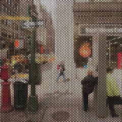 THE STREET - THROUGH THE AMERICAN FLAG - CONTEMPORARY PHOTOGRAPHY