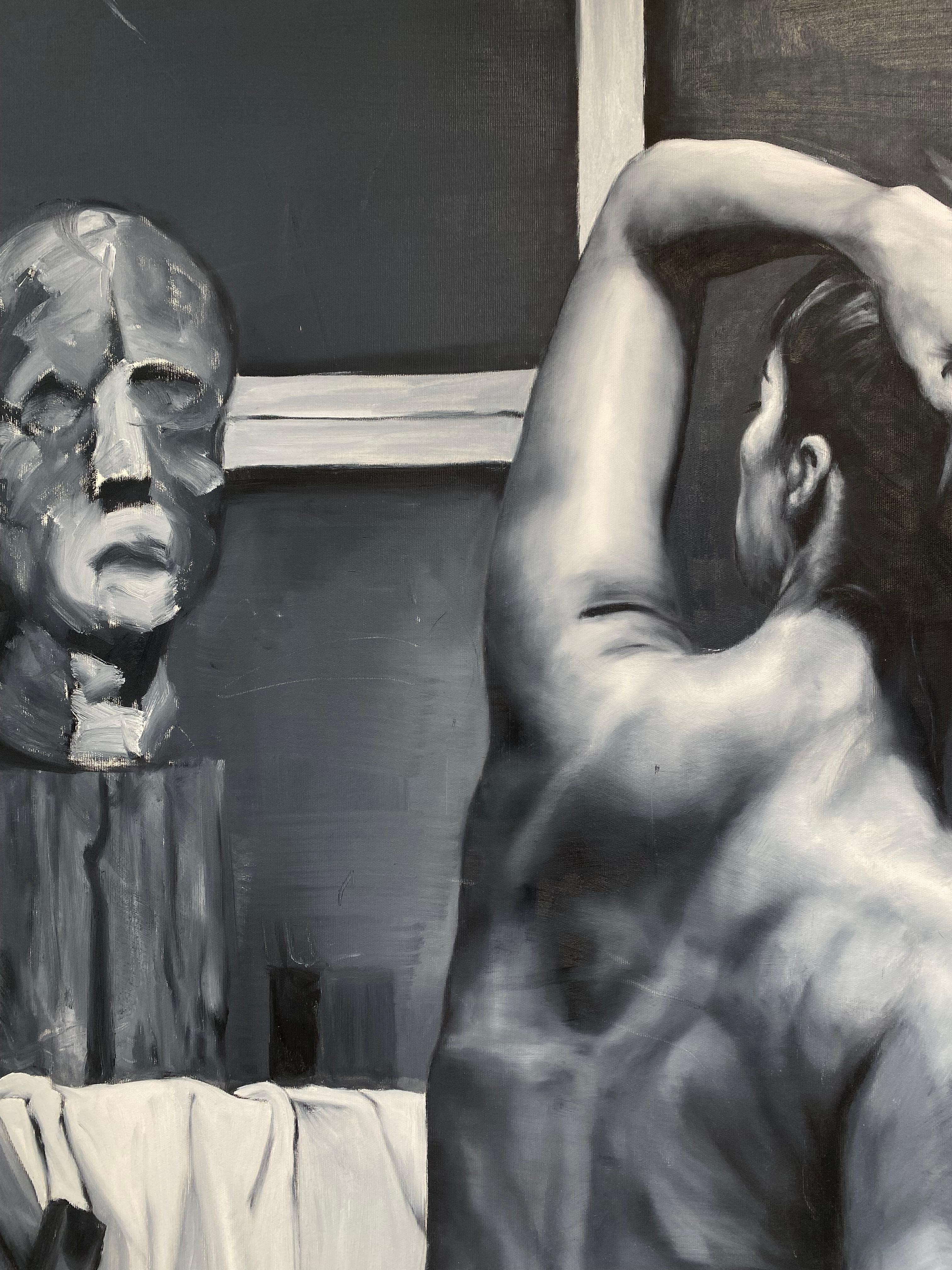 De dos, Atelier 1 - Noir Interior Painting par Etienne Cail