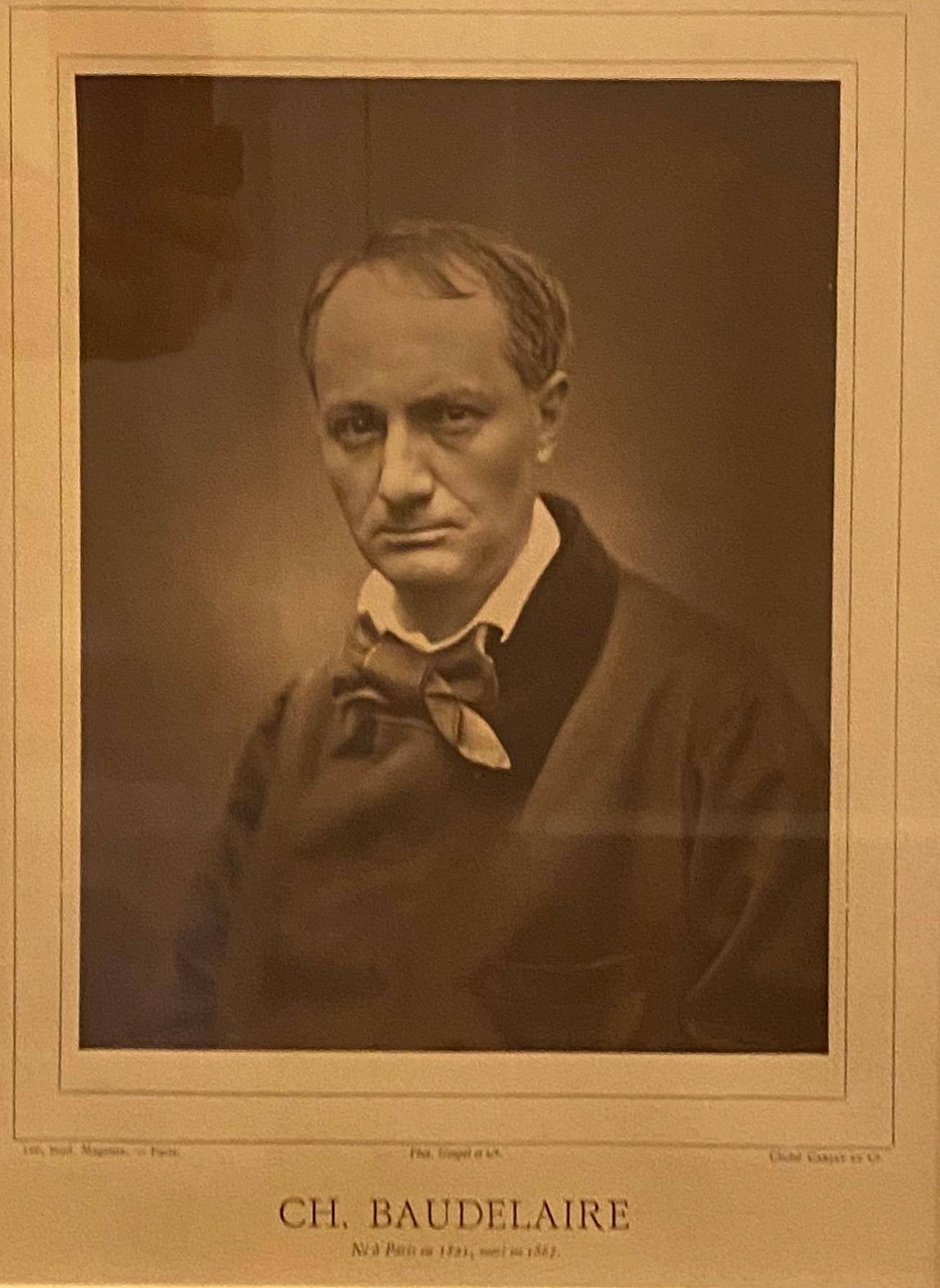 Portrait of Charles Baudelaire - Photograph by Etienne Carjat  