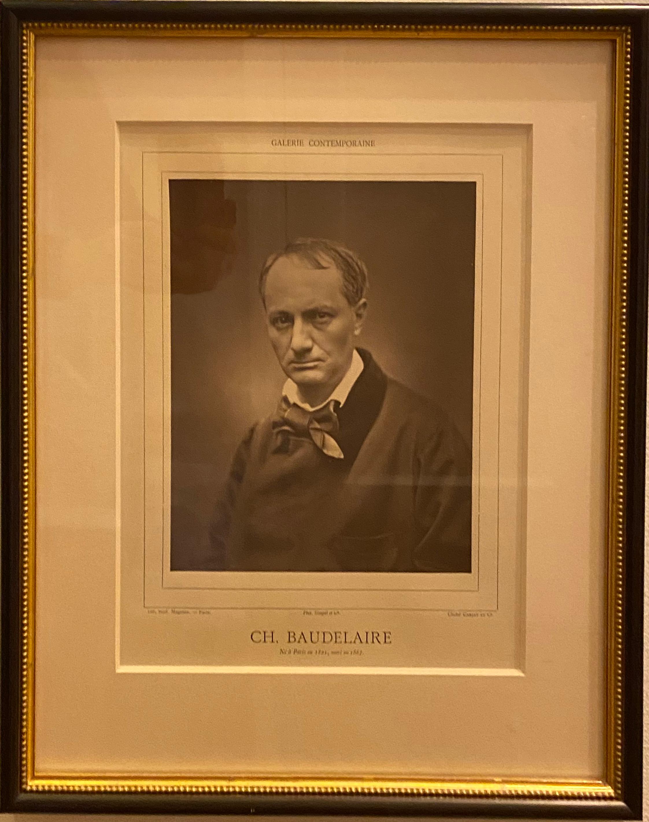 Etienne Carjat   Portrait Photograph - Portrait of Charles Baudelaire