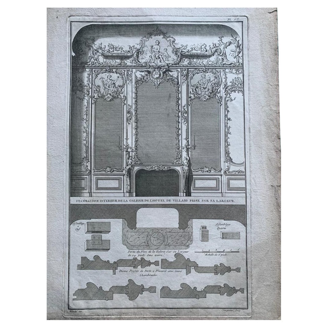 Etienne Charpentier "Interior Decoration of the Gallery of the Hotel Villars"