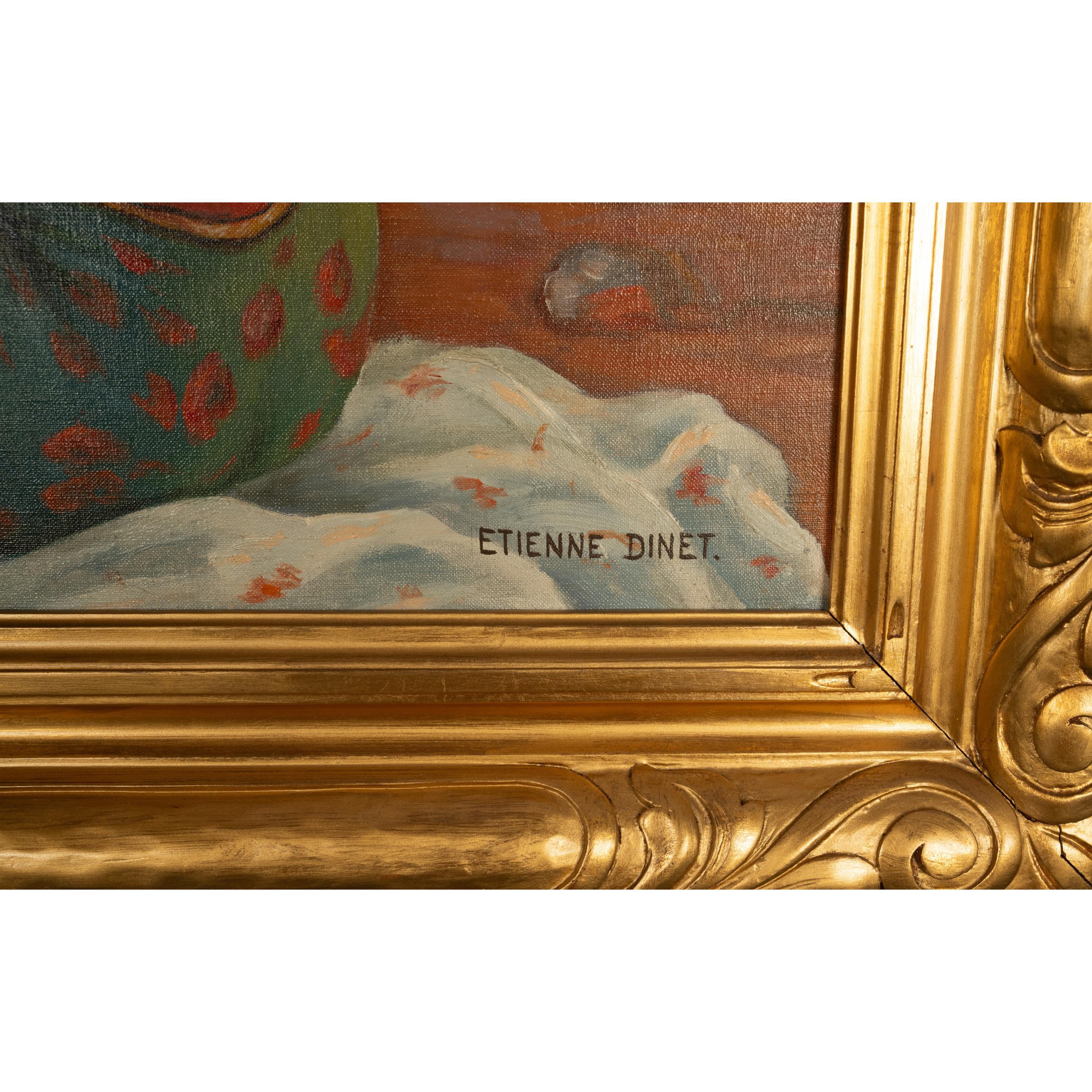 Grande pittura orientale ad olio dell'Algeria nordafricana con donne berbere tatuate e nude in vendita 8