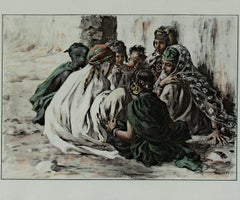 "Jeux de Fillettes a Laghouat from 'L'Estampe Moderne, '" Litho by Ettienne Dinet