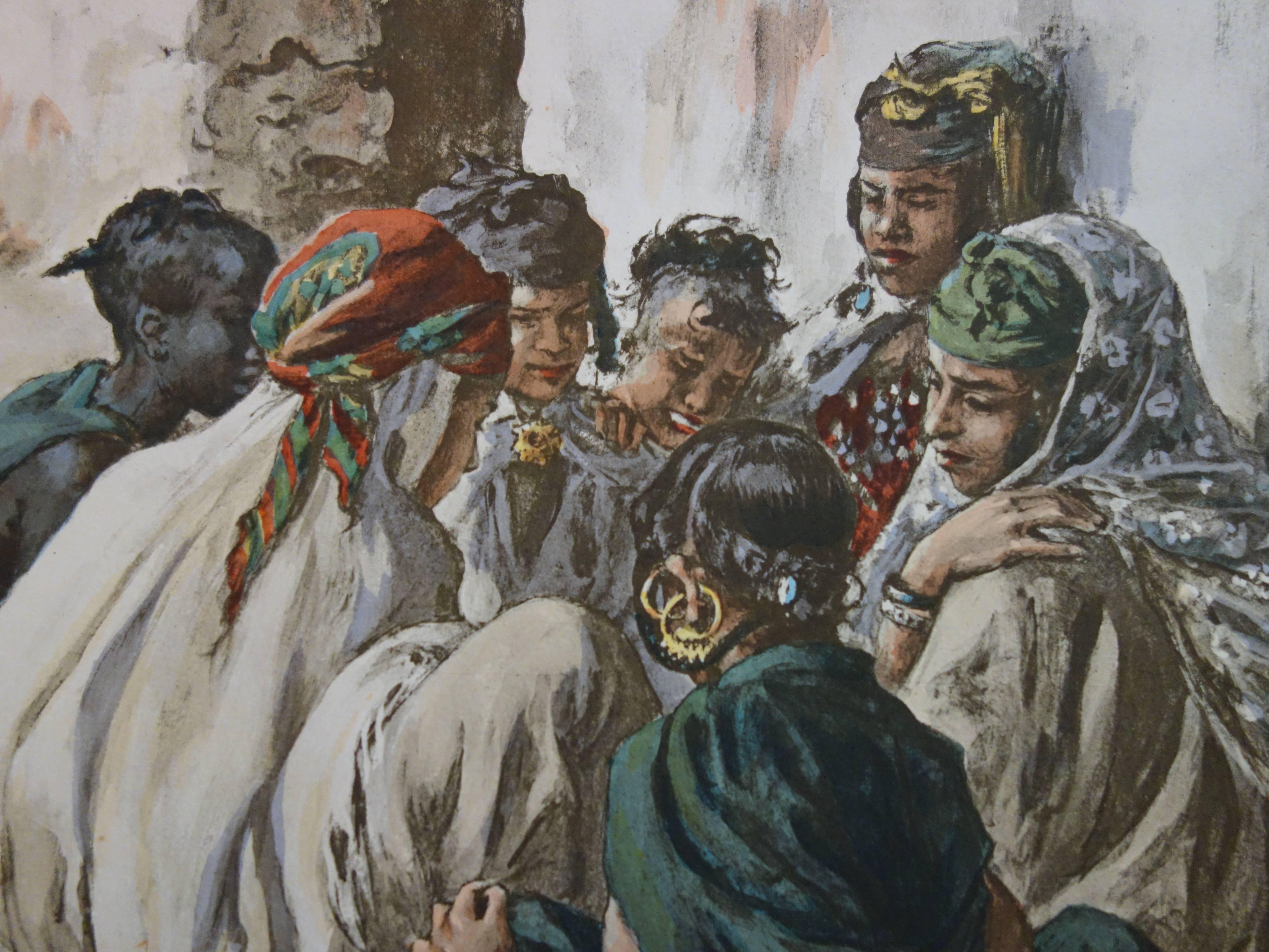 Etienne Dinet
Orientalismo : Niña jugando , 1898

Litografía original (taller Champenois)
Firma impresa en la placa
Sobre vitela, 40 x 31 cm (c. 16 x 12 pulg.)

INFORMACIÓN: Litografía realizada para la carpeta 