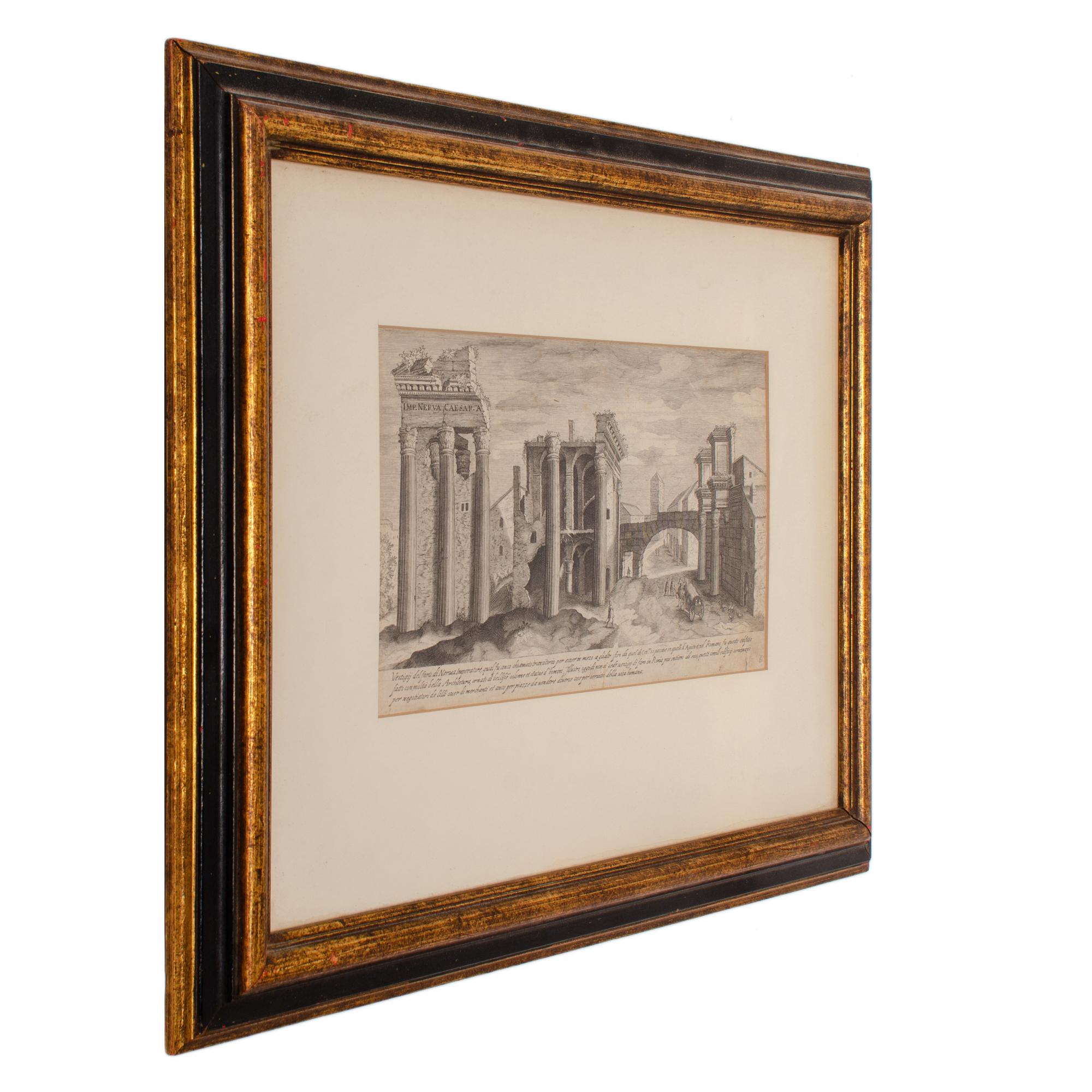 XVIIIe siècle et antérieur Gravures d'Étienne Dupérac représentant des ruines romaines antiques, 17e siècle - une paire en vente