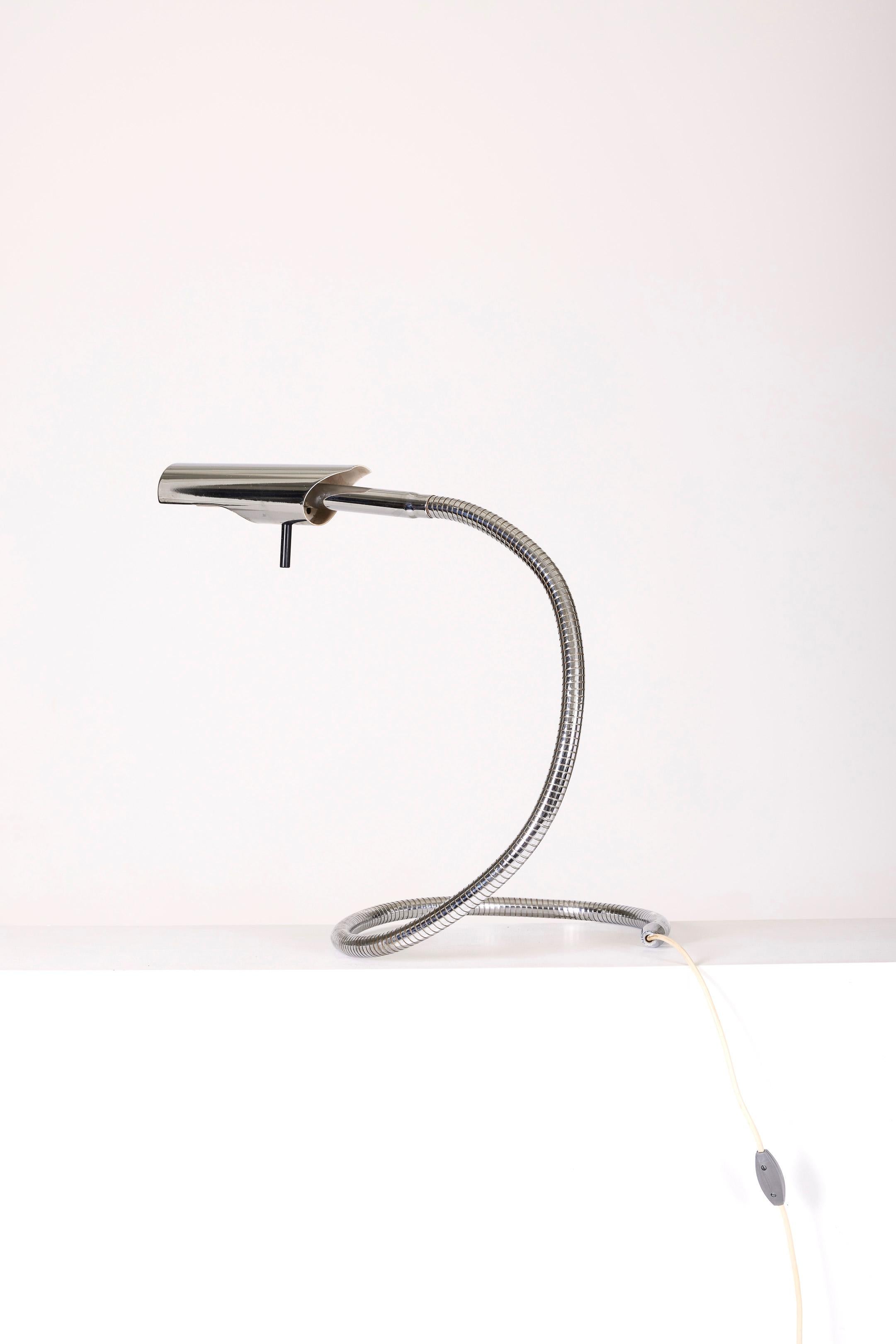 20th Century Etienne Fermigier Aluminum Table Lamp