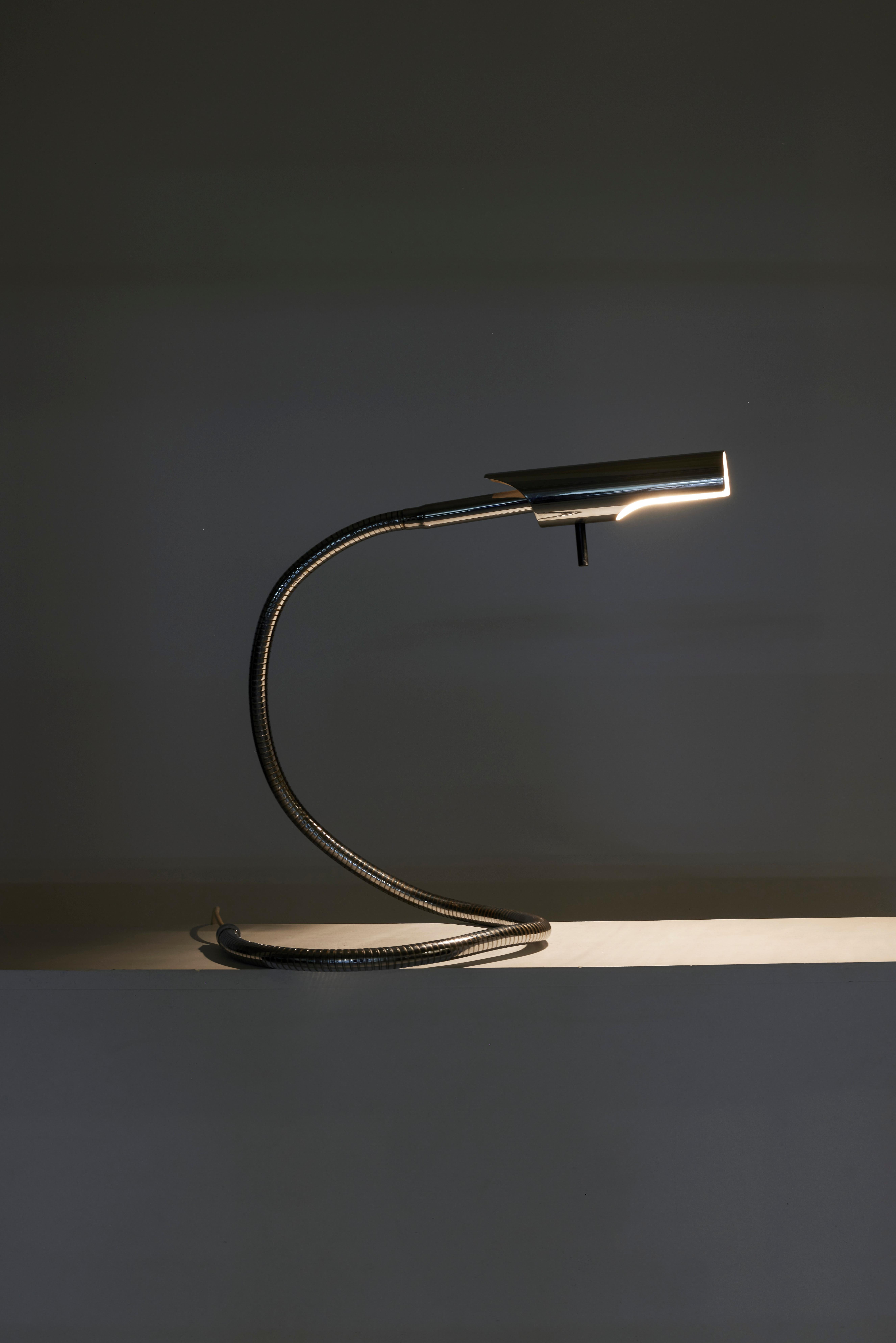 Etienne Fermigier Aluminum Table Lamp For Sale 5