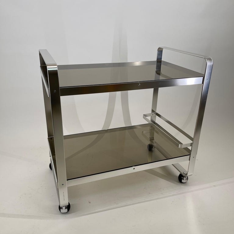 Étienne Fermigier Attributed Bar Cart Trolley, France 1960s In Good Condition In Vienna, AT
