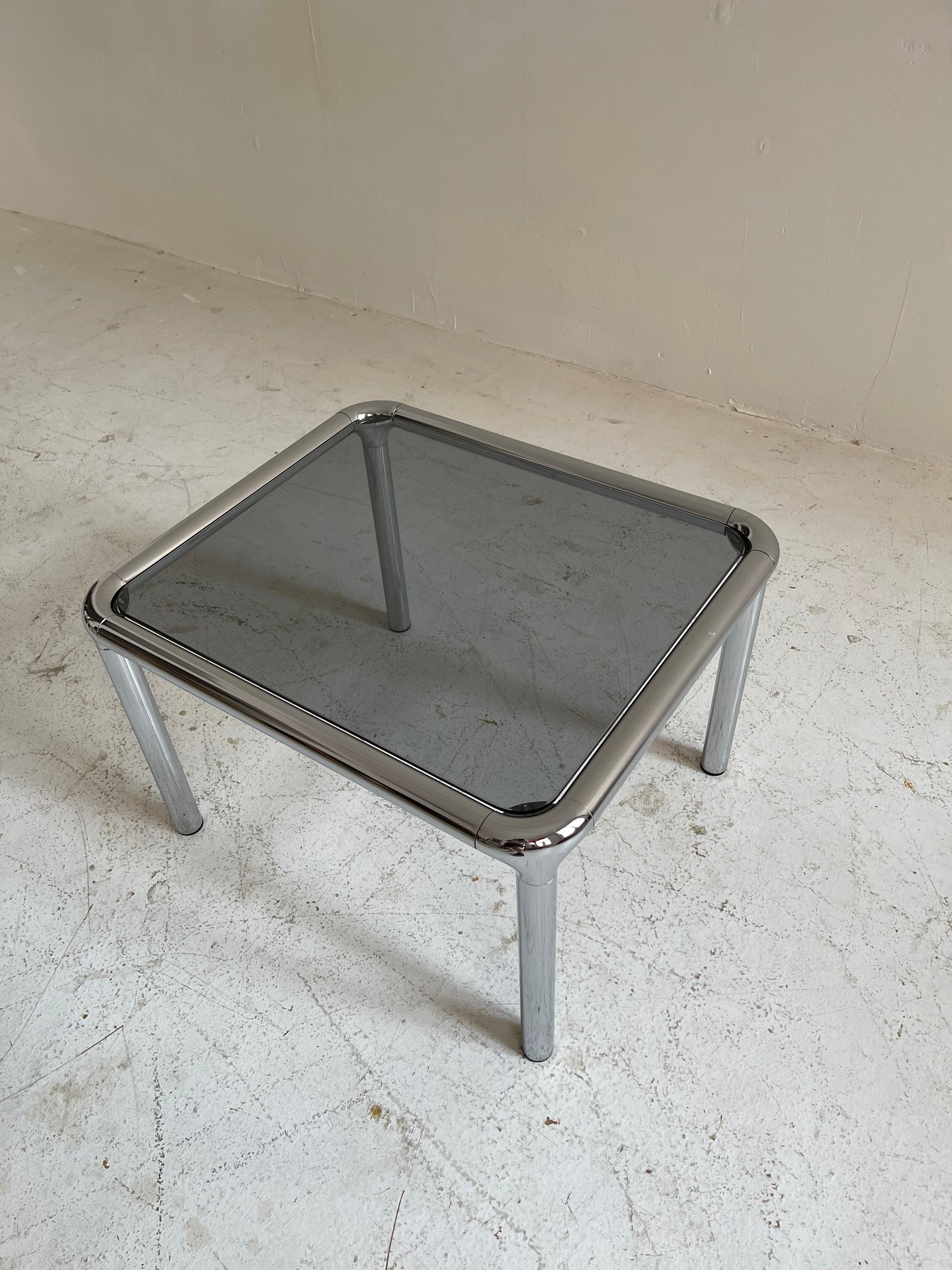 French �Étienne Fermigier Chrome Side Table, France, 1970s For Sale
