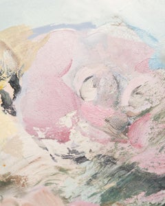 Friends - Large abstract contemporary oil on canvas by french artist