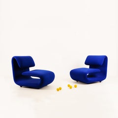 Étienne Henry Martin, 2 chaises, éd. TFM, France, 1964 - Tissu en libre choix