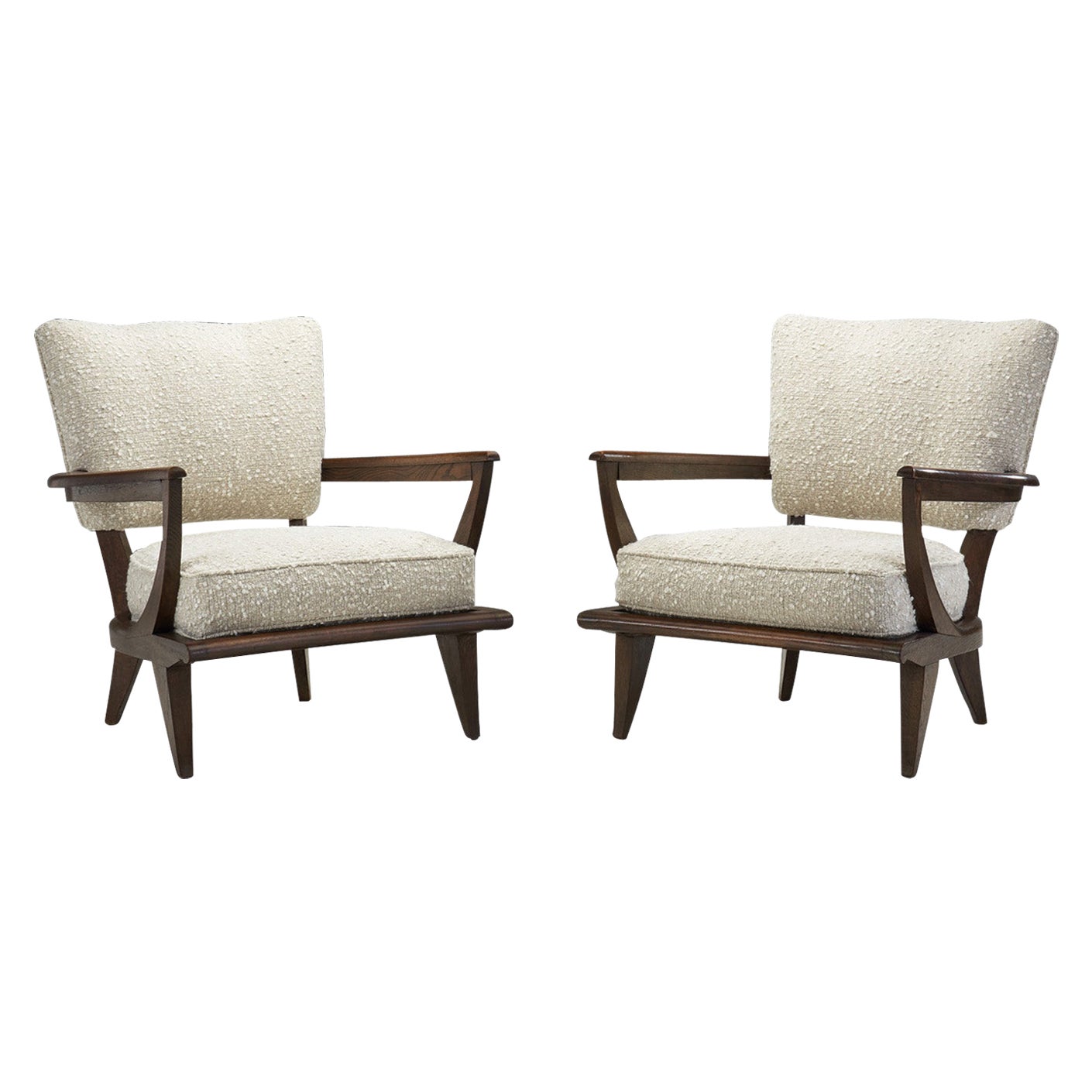 Etienne Henri-Martin "SK 250" Armchairs for Steiner, France, 1950s