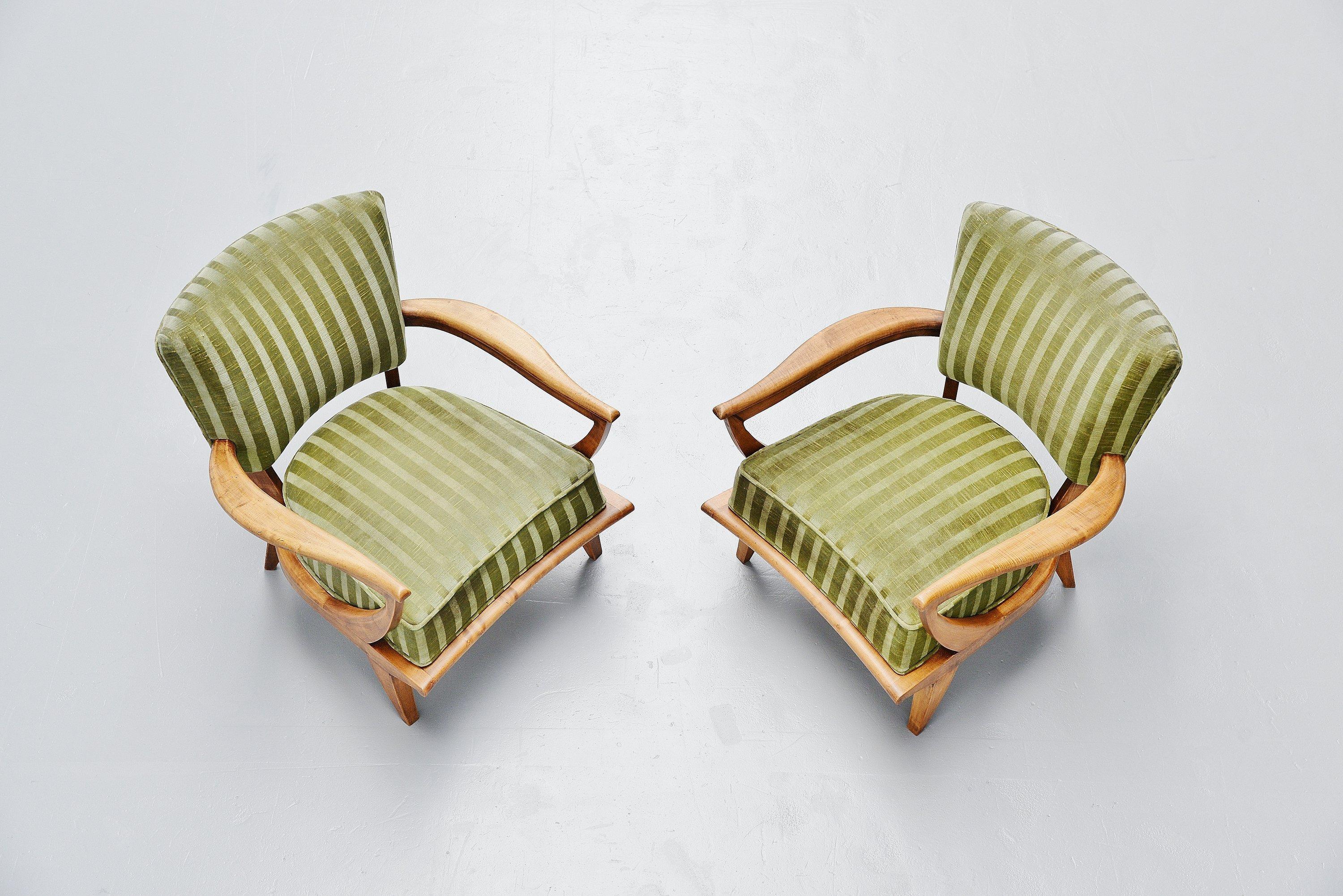 French Etienne-Henri Martin SK40 Lounge Chairs Steiner, 1952