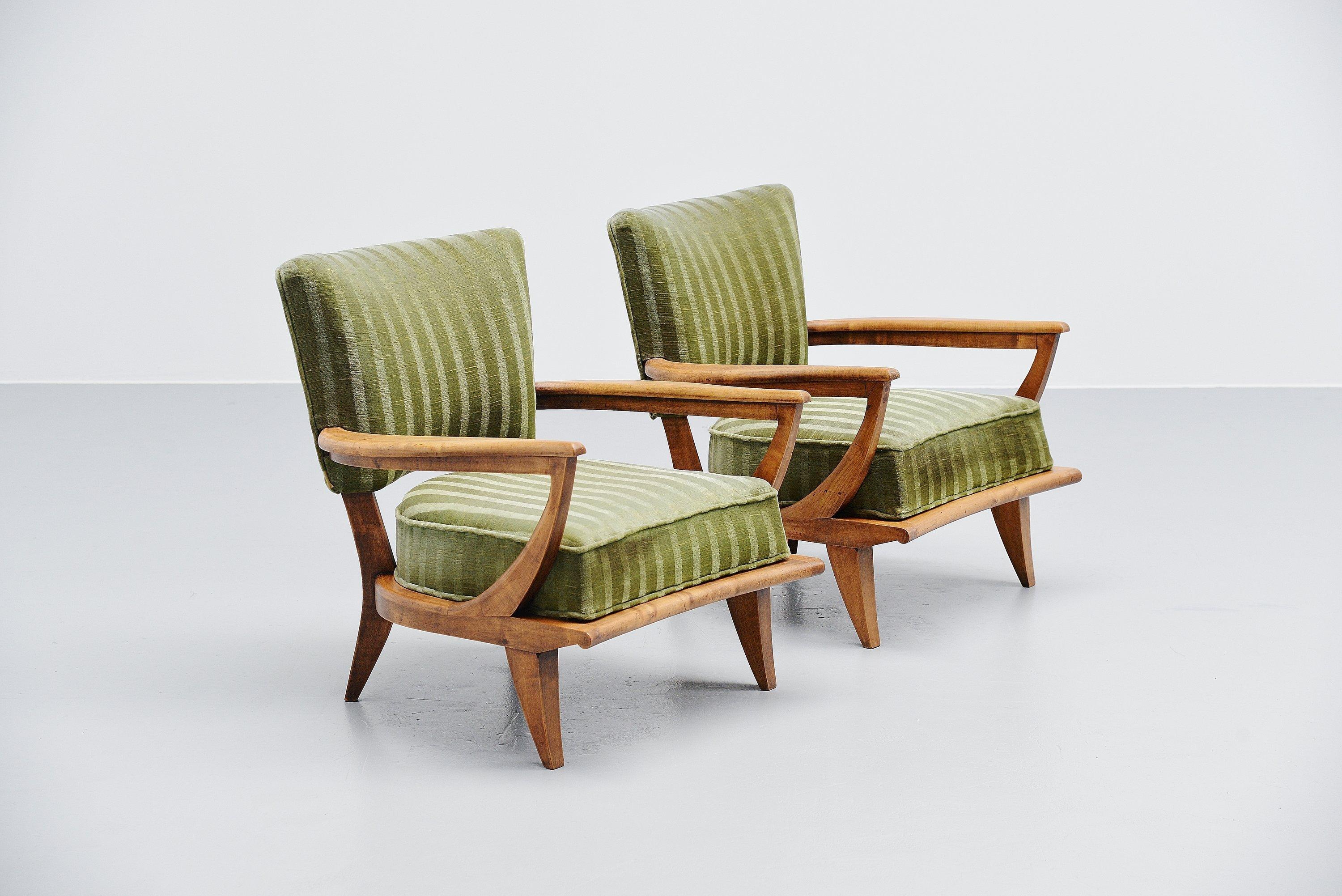 Etienne-Henri Martin SK40 Lounge Chairs Steiner, 1952 In Good Condition In Roosendaal, Noord Brabant