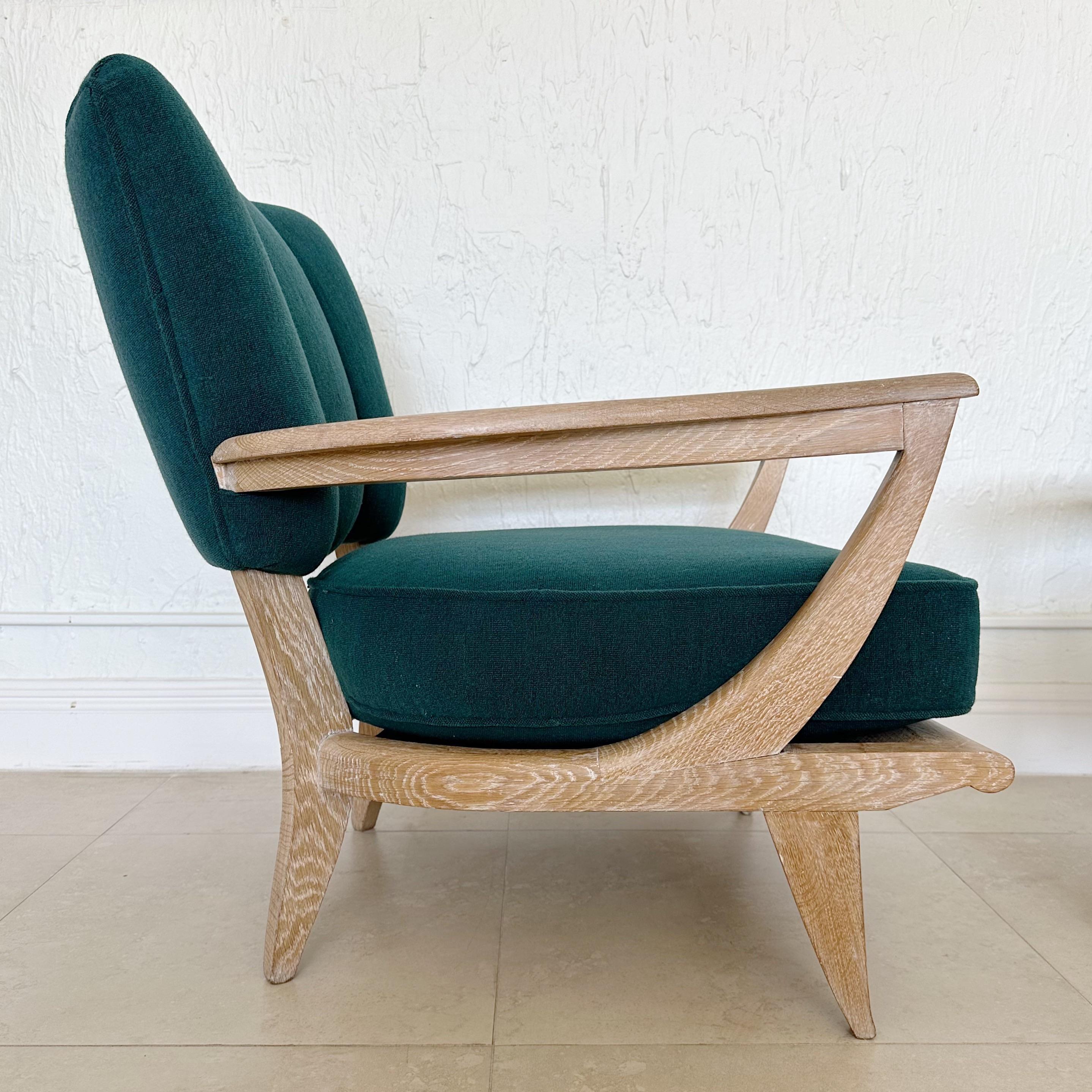 Chêne Suite de 4 fauteuils Gondola avec table, Édition Etienne-Henri Martin Steiner
