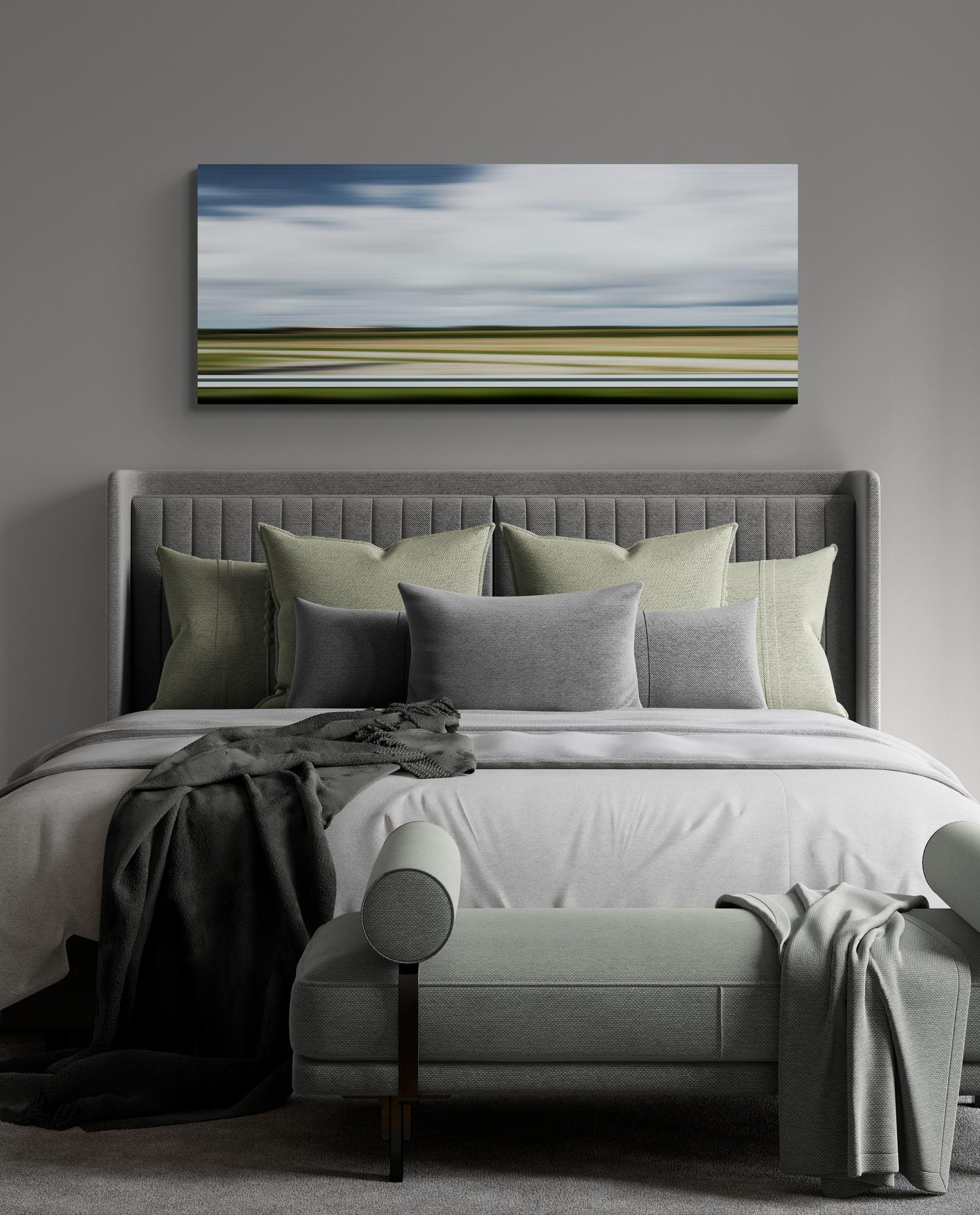 Auterive - nature, contemporary, abstracted landscape, photography on dibond - Gray Landscape Photograph by Etienne Labbe