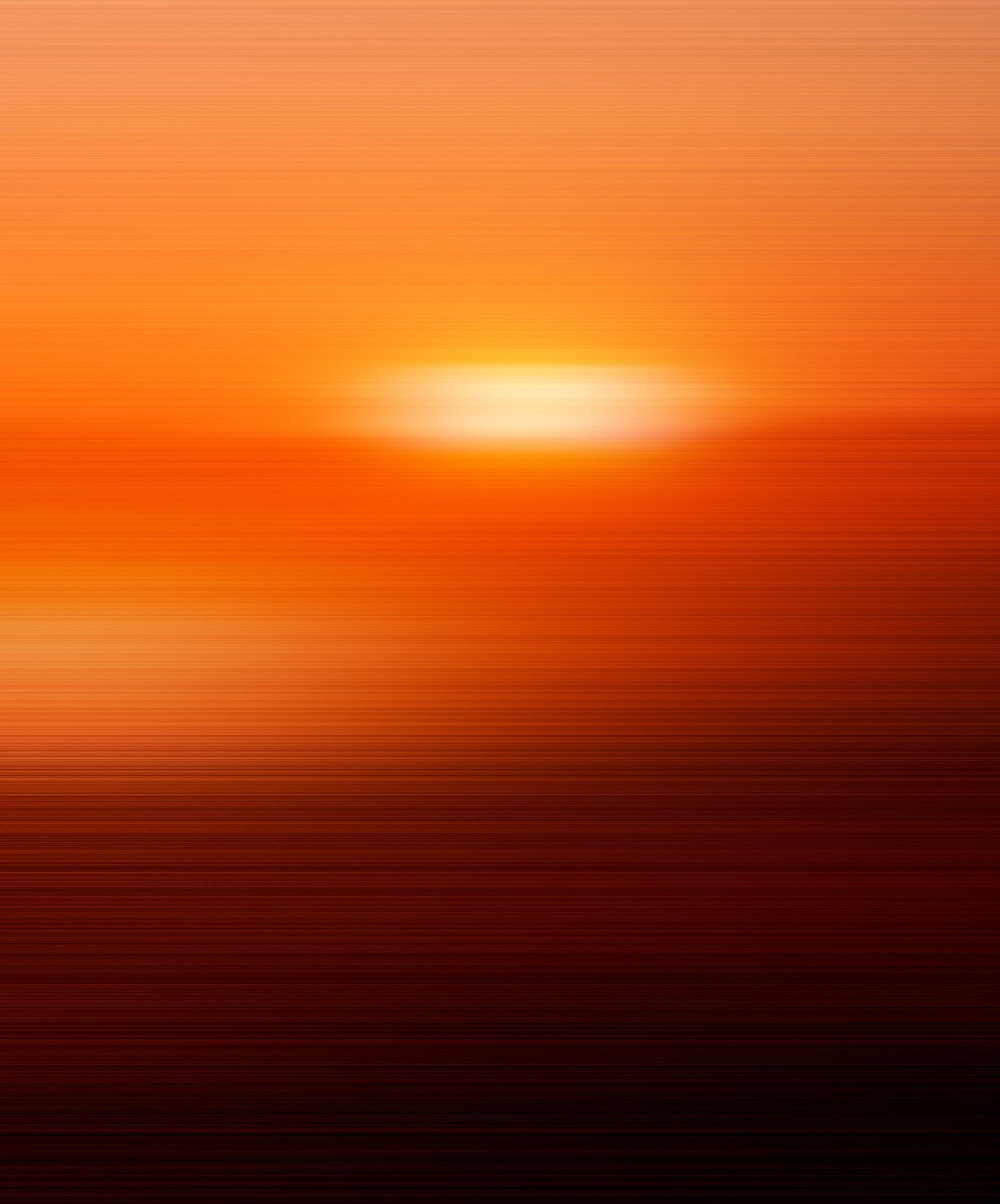 Day - red, orange, sunrise, dawn, abstracted landscape, photography on dibond - Photograph by Etienne Labbe
