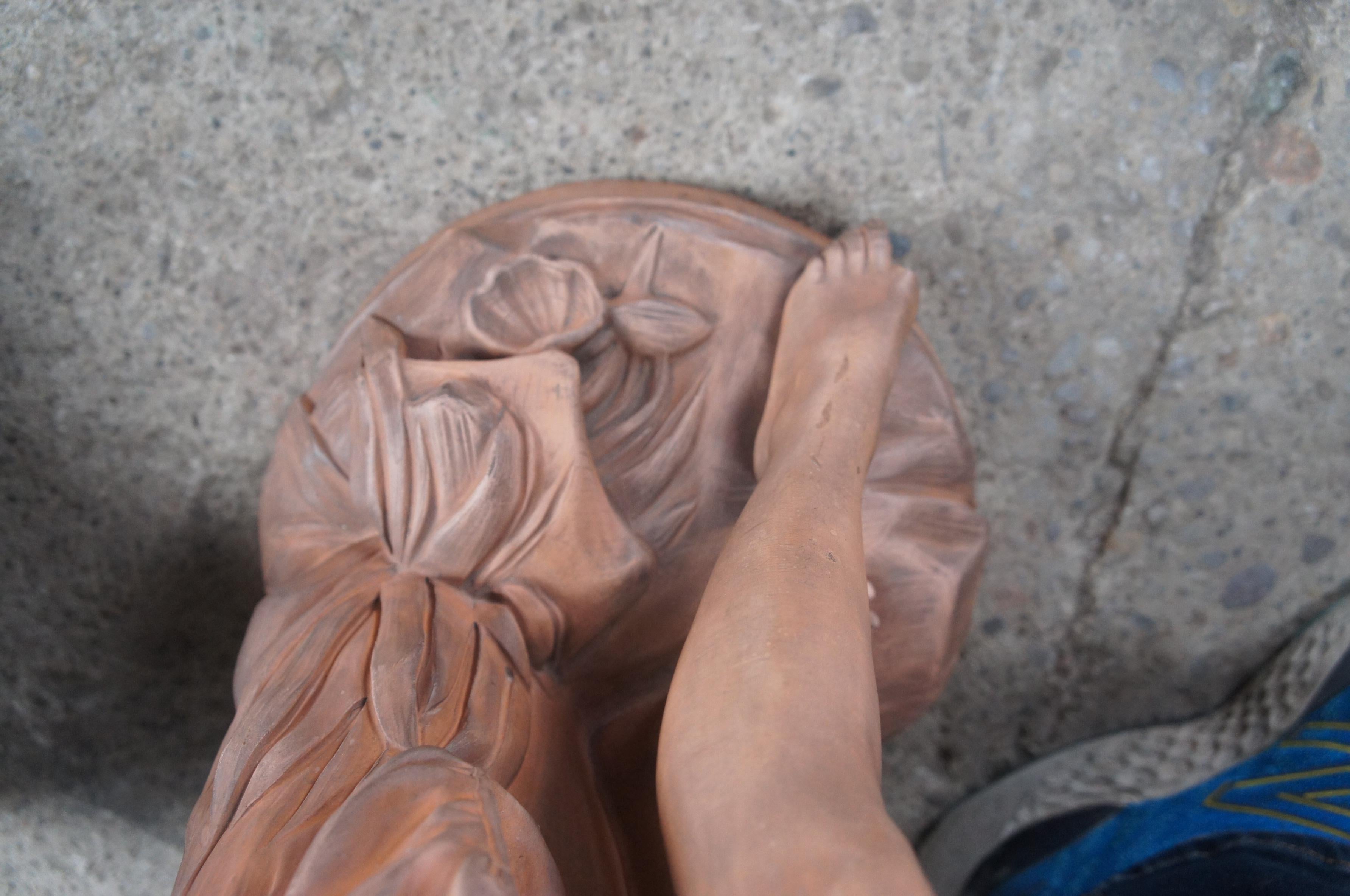 Etienne Maurice Falconet Terracotta Nude Baigneuse Bathing Woman Statue 31