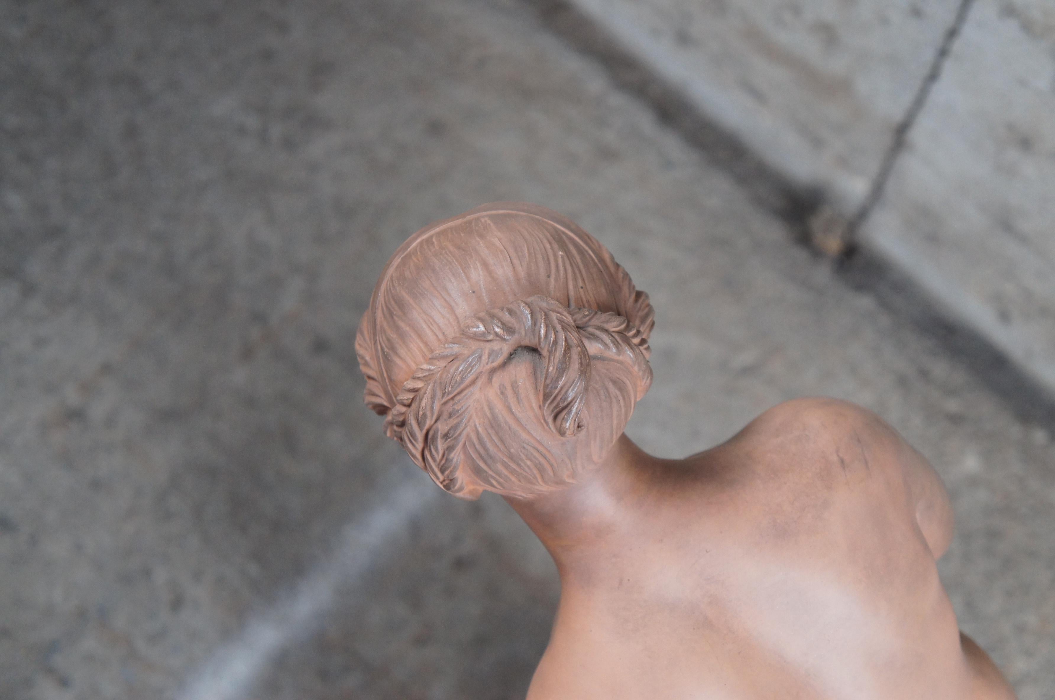 Etienne Maurice Falconet Terracotta Nude Baigneuse Bathing Woman Statue 31