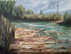 Peinture « Low Tide At Summer's End » (Le bout de l'été), huile sur toile