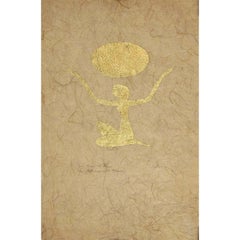 Circa 1960 estampe by Etienne Poirier "Ra dieu Egyptien dieu du Soleil"