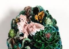Etienne Pottier, Scultura ovale da parete in ceramica smaltata, Francia, 2025
