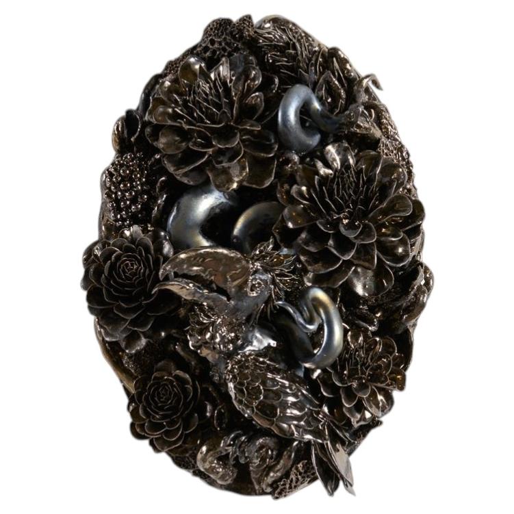Etienne Pottier, Oval Wall-mounted Glazed Ceramic Sculpture, France, 2025