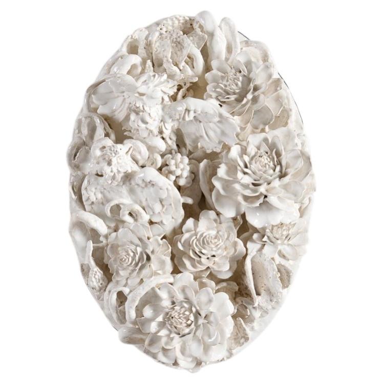 Etienne Pottier, Oval Wall-mounted Glazed Ceramic Sculpture, France, 2025