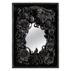 Étienne Pottier, miroir rectangulaire mural en céramique émaillée, France, 2025