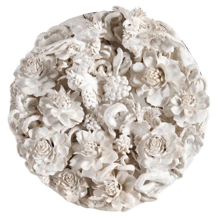 Etienne Pottier, Round Wall-mounted Glazed Ceramic Sculpture, France, 2025