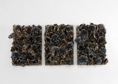 Wandmontiertes, emailliertes Triptychon aus Keramik von Etienne Pottier, Frankreich, 2024