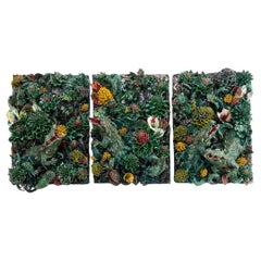 Etienne Pottier, Wall-mounted Glazed Ceramic Triptych, France, 2024