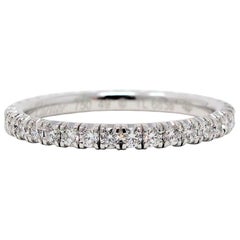 Etincelle de Cartier 18 Karat Gold Pave Diamant Eternity oder Hochzeit Band Ring 49