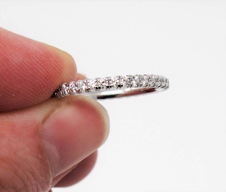 Etincelle de Cartier 18 Karat Gold Pave Diamond Eternity or Wedding Band  Ring 49