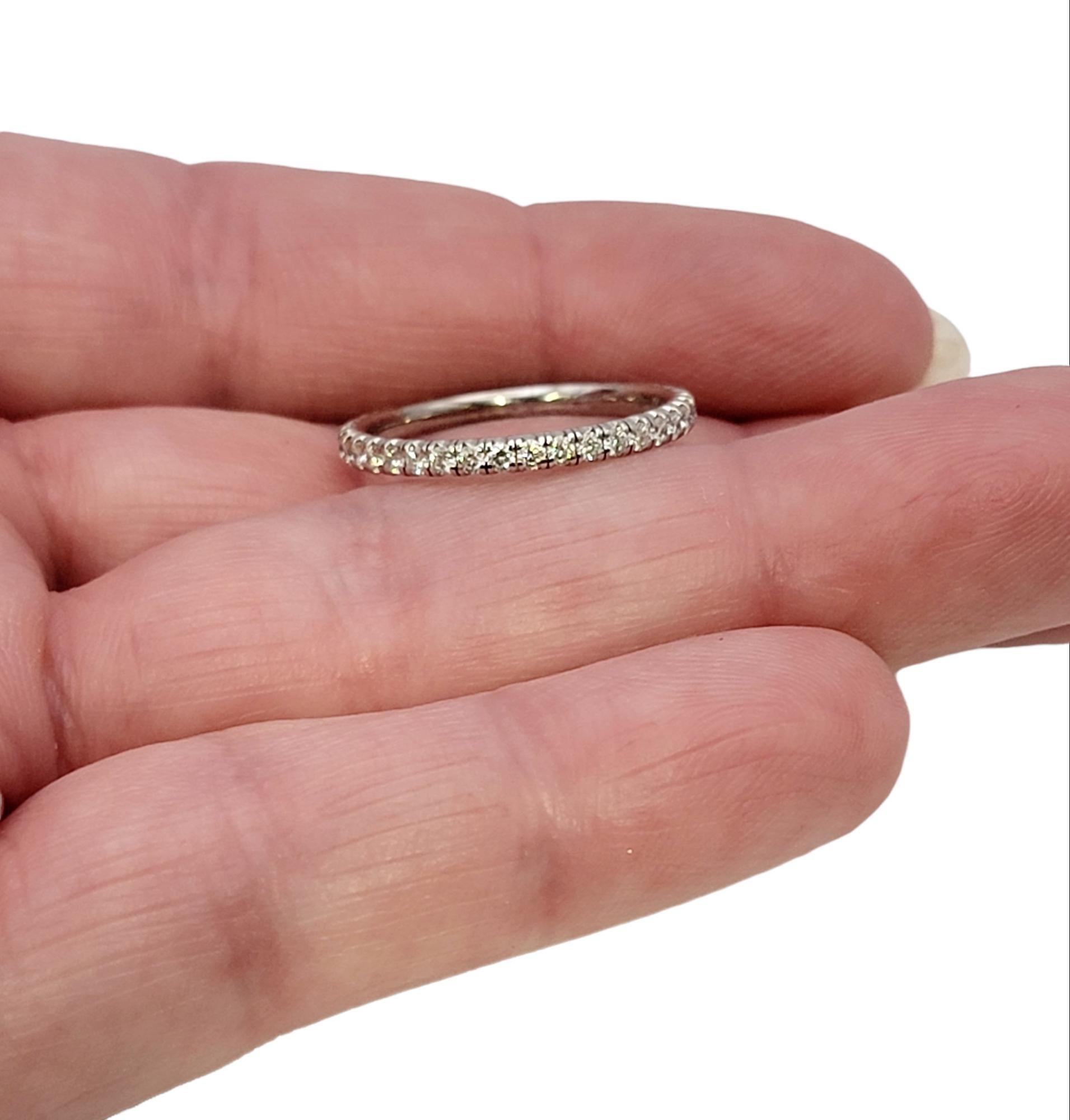 Etincelle de Cartier 18 Karat Gold Pave Diamond Eternity Wedding Band Ring 51 For Sale 2