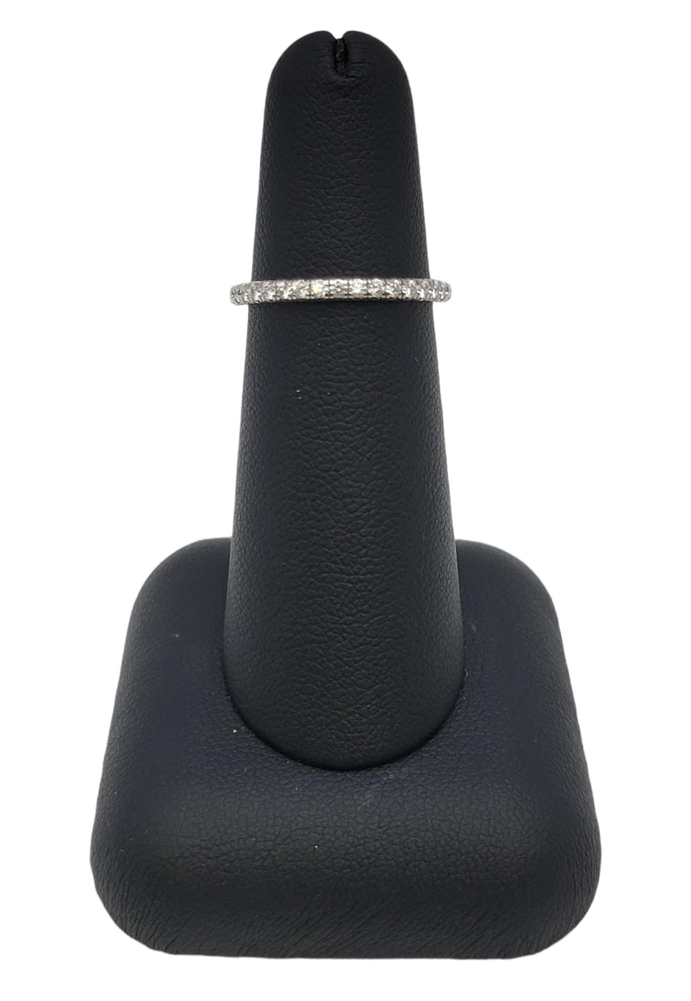Women's Etincelle de Cartier 18 Karat Gold Pave Diamond Eternity Wedding Band Ring 51 For Sale