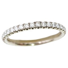 Etincelle de Cartier 18 Karat Gold Pave Diamond Eternity Wedding Band Ring 51