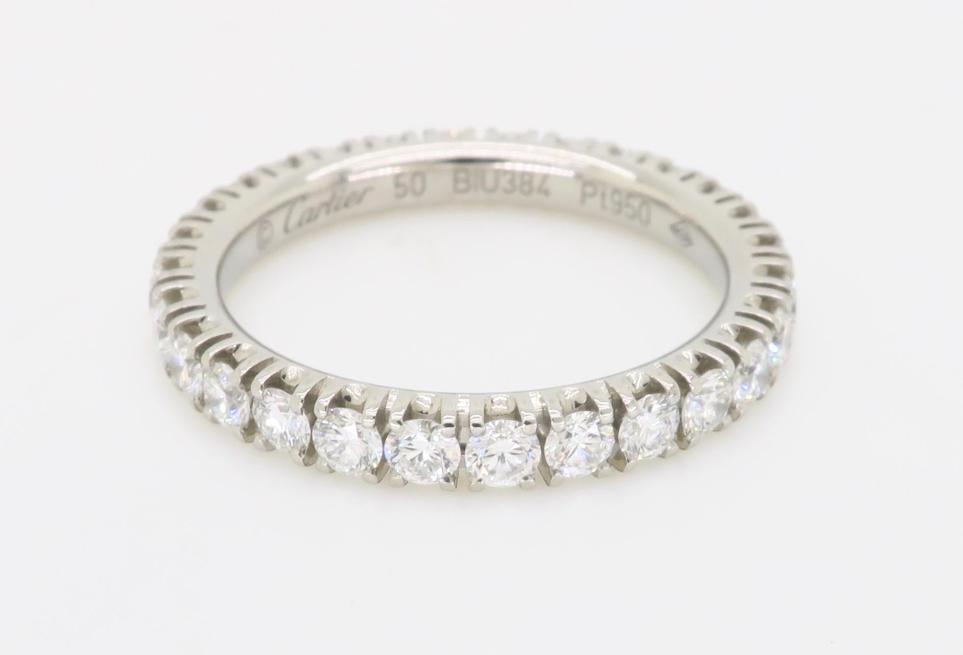 Étincelle de Cartier Diamantenes Ewigkeits-Ehering im Zustand „Hervorragend“ im Angebot in Webster, NY