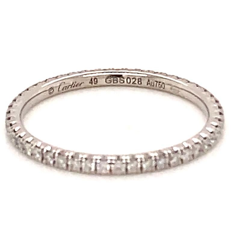 Étincelle de Cartier Eternity Diamant-Ehering 0,22 Karat 18K Weißgold (Rundschliff) im Angebot
