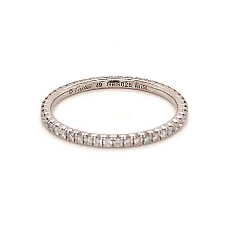 Étincelle de Cartier Eternity Diamant-Ehering 0,22 Karat 18K Weißgold für Damen oder Herren im Angebot
