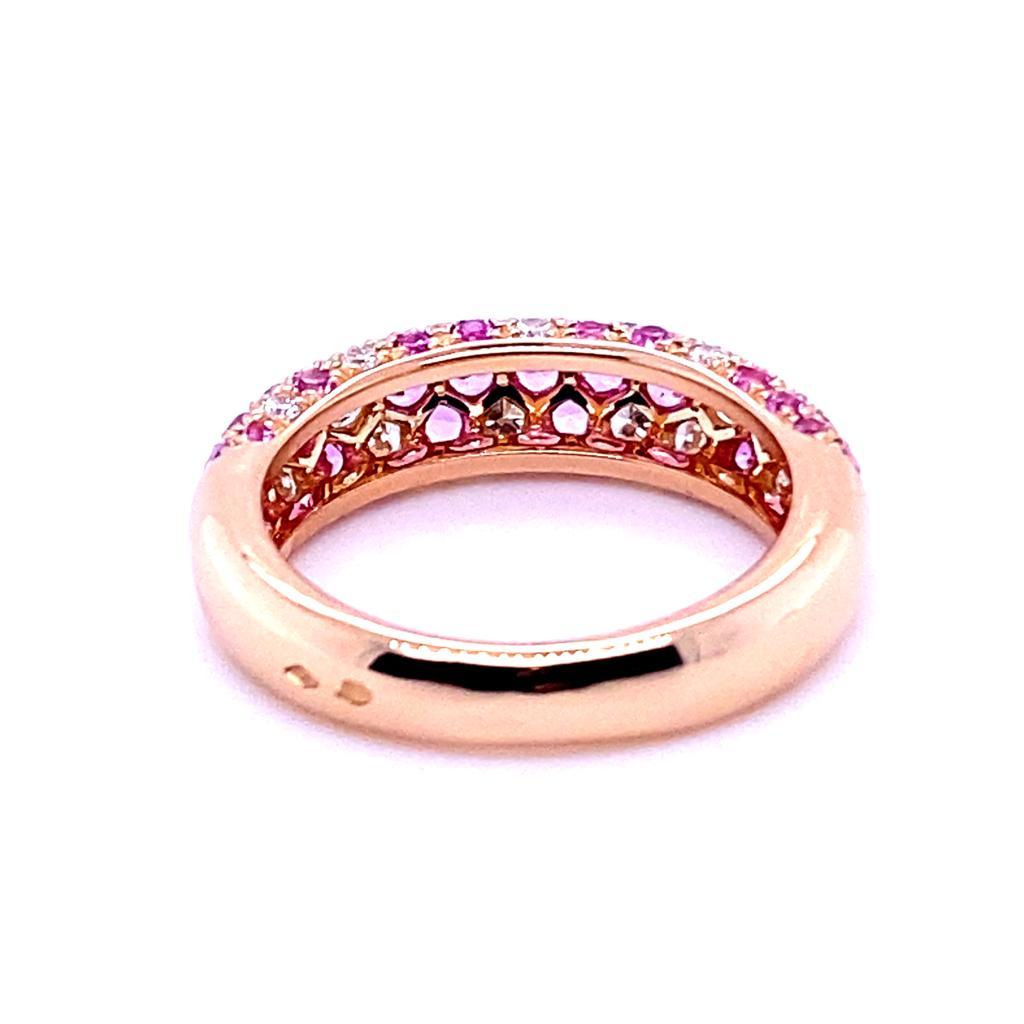 Etincelle De Cartier Pink Sapphire Diamond Ring 18 Karat Rose Gold In Good Condition In London, GB