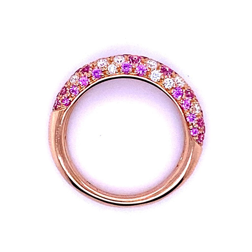 Etincelle De Cartier Pink Sapphire Diamond Ring 18 Karat Rose Gold 2