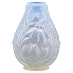 ETLING Art Deco Frosted Glass Vase, 1920