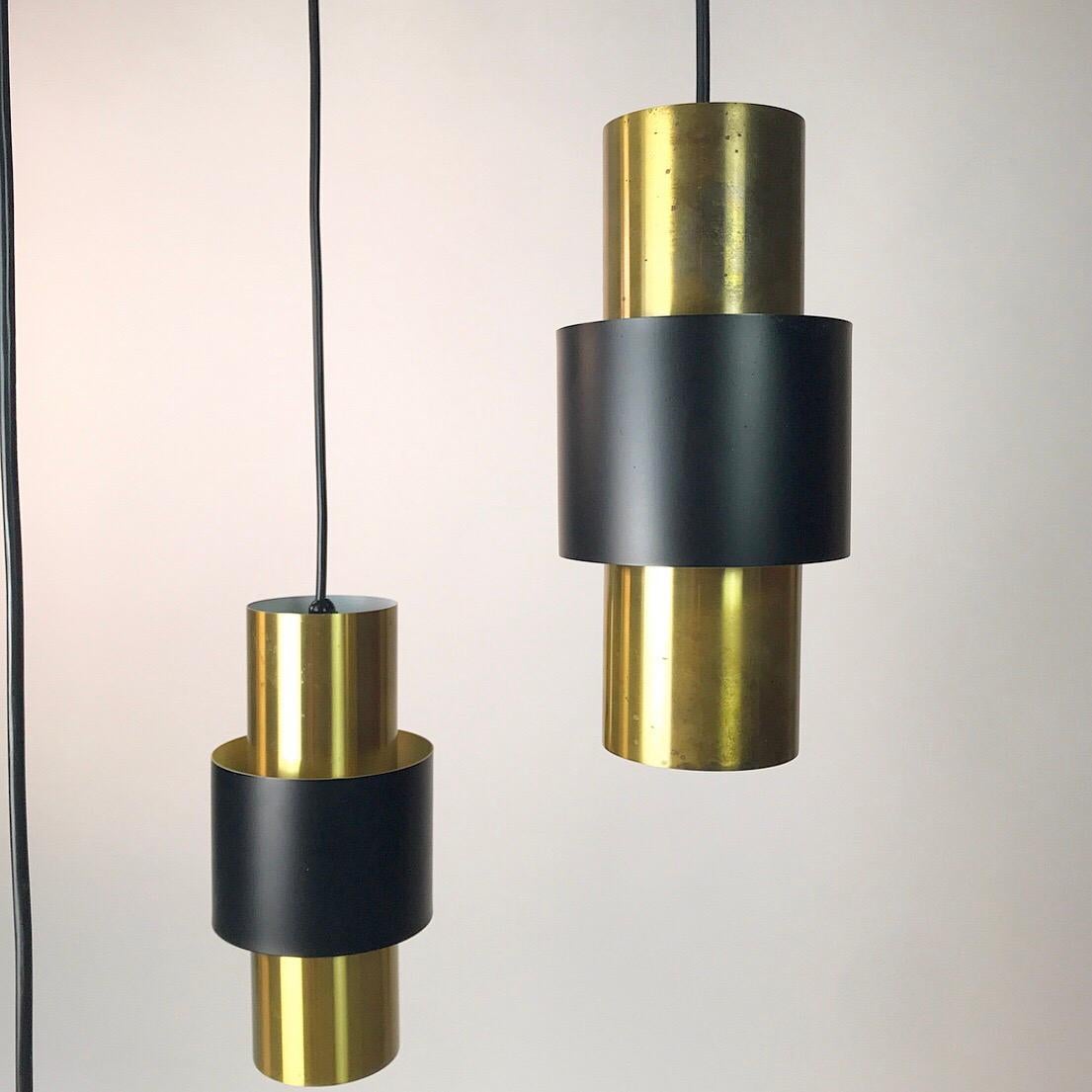 Brass Etna Chandelier by Jo Hammerborg for Fog and Morup, Denmark 1960s